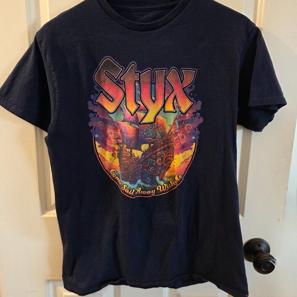 Styx Come Sail Away Tour Graphic T-Shirt Rock Band Tee Size M